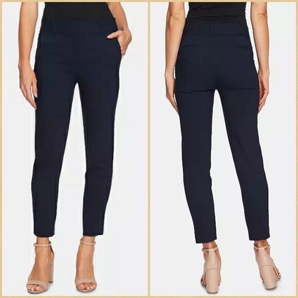 CeCe Stretch Twill Straight-Leg Pants Size 2 - Picture 1 of 12